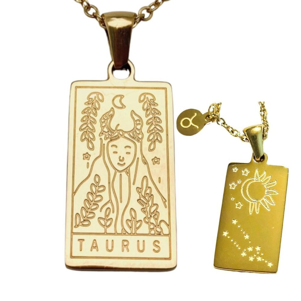 TAURUS Stainless Steel Constellation Pendant Necklace